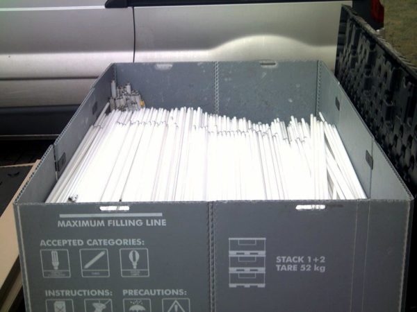 Free lamp recycling - Recolight RB19 container and GDLs