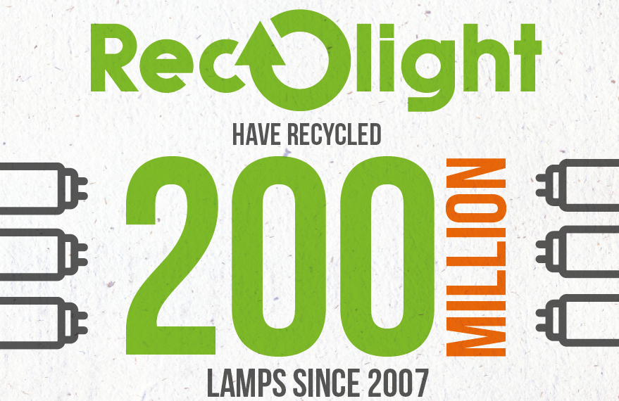 Recolight celebrates a milestone 200 million lamps recycled