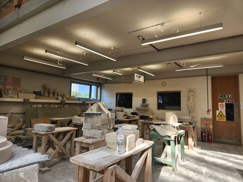 Linear LED lighting in Building Crafts College