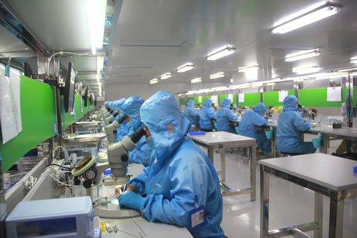 An LED factory in China