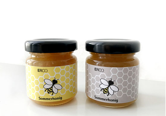 Two jars of honey
