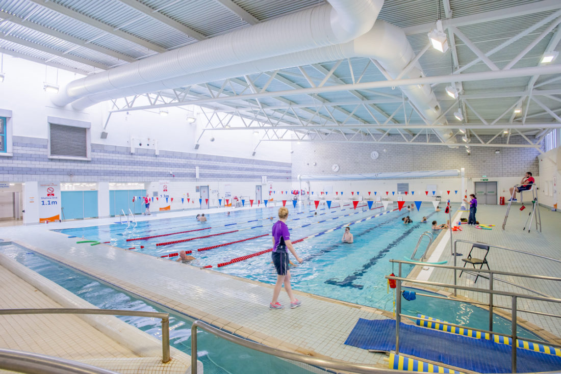 The swimming pool at Ainslie Park Leisure Centre