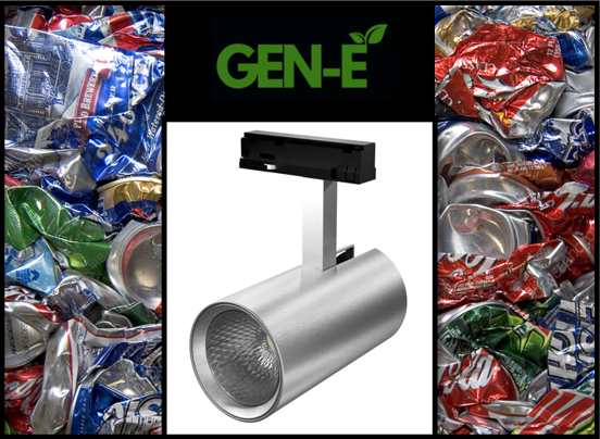 Prolight Design has announced that its latest version of its Gen-E spotlight is made using 100 per cent post-consumer recycled aluminium.