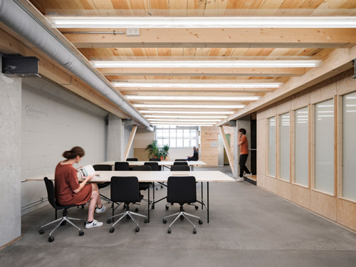 The lighting of a co-working space in Berlin has been designed to be circular and sustainable by acclaimed Belgian lighting designer Sabine De Schutter. The lighting design practice Studio De Schutter has developed a sustainable lighting concept for the Impact Hub Berlin in the CRCLR House.