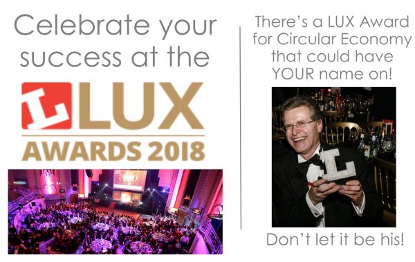 circular economy, LUX Awards 2018