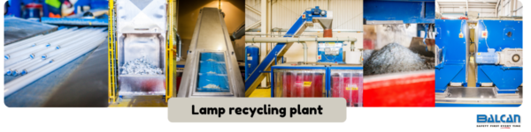 Lamp recycling plant