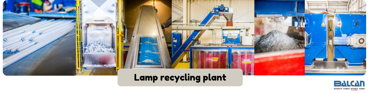 Lamp recycling plant