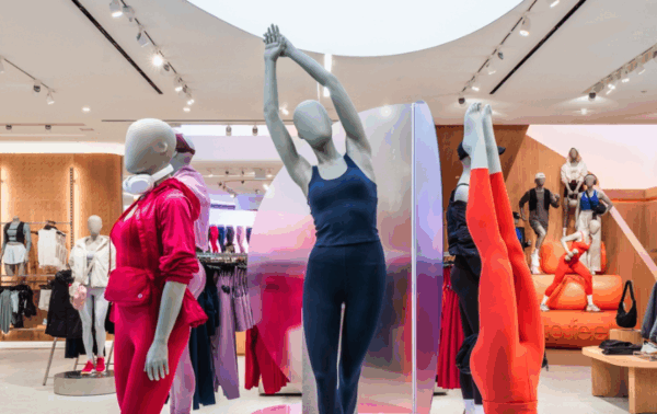 The womenswear brand Lululemon is using 3D-printed and bio plastic spotlights at its Regent Street flagship in London. It has chosen the Raider Bio from UK brand Shoplight
