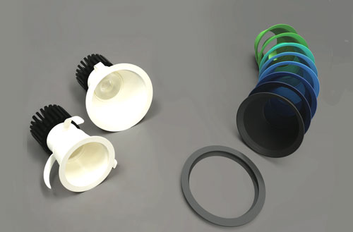 3D printed downlights