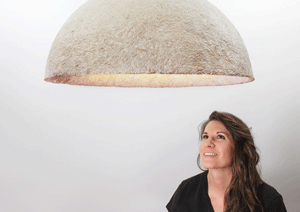 Danielle Trofe makes lights from mushrooms