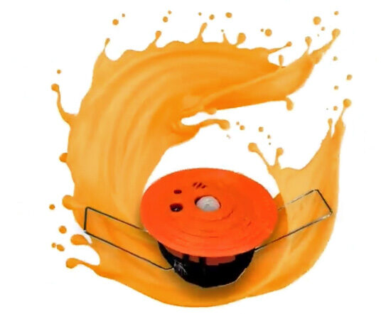The sensor made from orange drink bottles