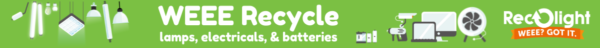 Recolight recycle lamps batteries and electricals