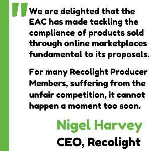 We are delighted that the EAC has made tackling the compliance of products sold through online marketplaces fundamental to its proposals.