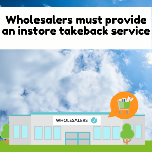 Wholesalers must provide an instore takeback service