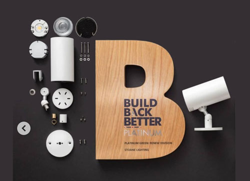 Build Back Better Awards trophy