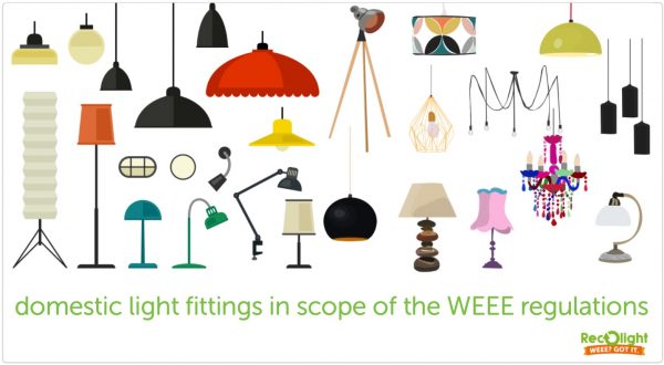domestic light fittings in scope of WEEE regulations