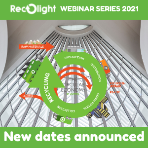 new dates announced - lighting and the circular economy webinars hosted by Recolight